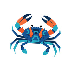 Abstract geometric crab vector illustration with marine life crustacean geometric © JaherStock