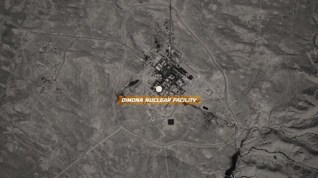 Dimona Nuclear Facility, Israel Map Animation. Negev Nuclear Research Center Location Map, Israel Nuclear Infrastructure &ndash; Vox Style Map Animation in 4K
