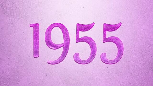 Purple text effect of number 1955 on light background.	