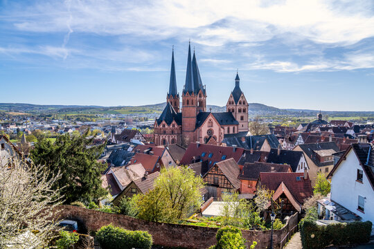 Blick &uuml;ber Gelnhausen, Hessen, Deutschland 