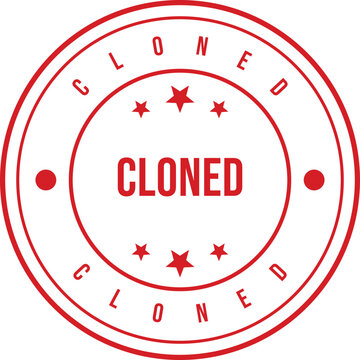 This red circular stamp indicates a successful cloning operation has been completed