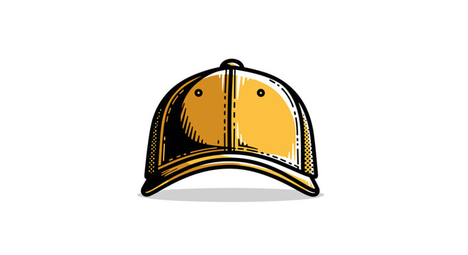 Vector Pinocut A yellow baseball cap, classic and simple.