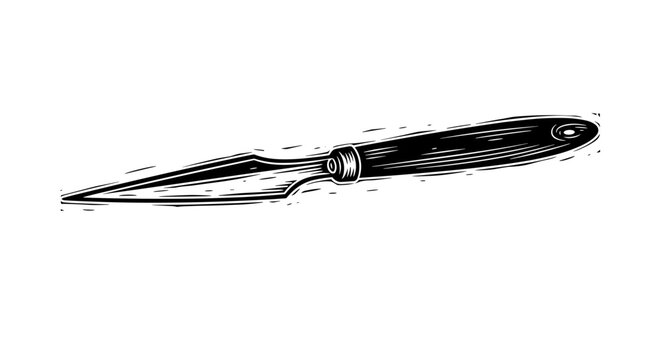 Vector Pinocut A sharp, meticulously drawn vintage oyster shucking knife.