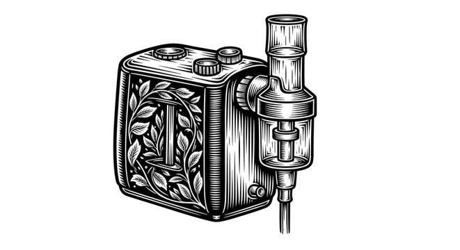 Vector Pinocut A detailed illustration of a vaporizer device