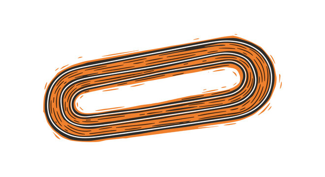 Vector Pinocut The abstract Circuit, an illustrated representation of a racetrack, perfect for conveying themes of speed and competition.