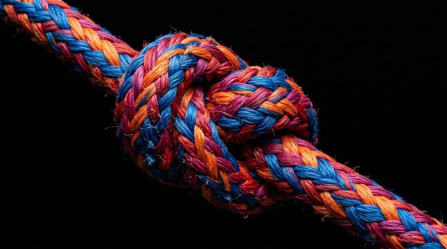 Team rope diverse strength connect partnership together teamwork unity communicate support. Strong diverse network rope team concept integrate braid color background cooperation empower power.
