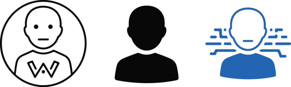 User avatar icon set Vector
