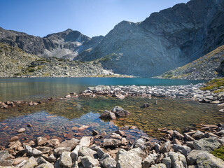 Fototapeta premium Landscape of Musalenski lakes, Rila mountain, Bulgaria