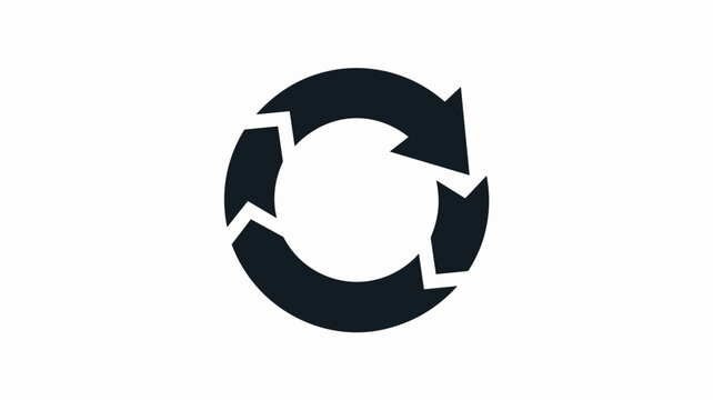 Heavy stroke circular loop arrow &ndash; Great for manufacturing cycles, round-the-clock service, or endless loops.