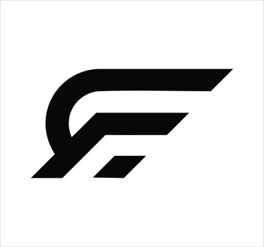 cf fc f c letter logo design. Minimal monogram emblem, classic style  Alphabet vector logo design. Premium Business logo, White background