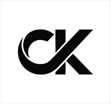 ck kc k c letter logo design. Minimal monogram emblem, classic style  Alphabet vector logo design. Premium Business logo, White background