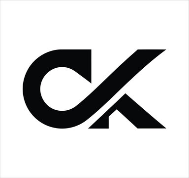 ck kc k c letter logo design. Minimal monogram emblem, classic style  Alphabet vector logo design. Premium Business logo, White background