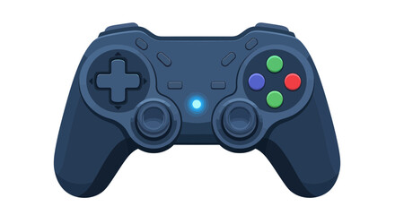 Modern Video Game Controller with Blue Light © beni