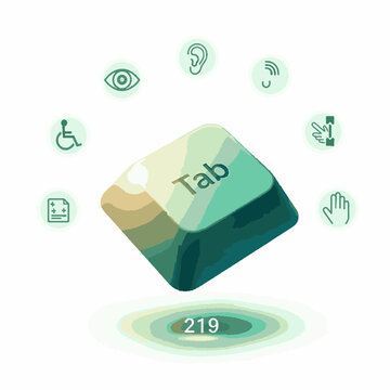 Computer Keyboard Tab Key Closeup.