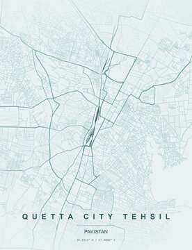 Quetta Pakistan city map art print , Copper Patina style with aged copper patina with oxidized green and bronze street detail. Minimalist wall art poster ideal for home, office ...