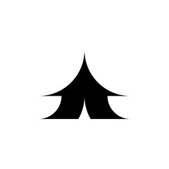 Fototapeta premium black camping tent vector symbol