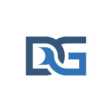 geometric letter d and g dg logo