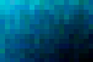 Obraz premium Gradient blue teal background. Abstract pixel grid texture with cyan and navy tones, mosaic geometric pattern, digital tech backdrop for data visualization, web design, and creative projects