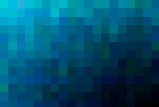 Gradient blue teal background. Abstract pixel grid texture with cyan and navy tones, mosaic geometric pattern, digital tech backdrop for data visualization, web design, and creative projects