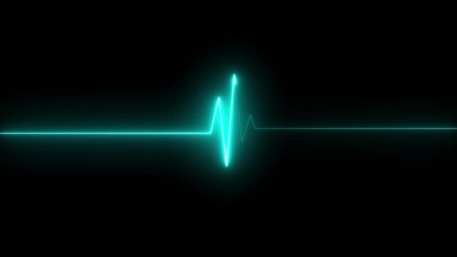 glowing neon heart pulse. Heart beat. Healthcare vector medical background with heart cardiogram. Cardiology concept with pulse rate diagram.EKG heart rate monitor. Heartbeat pulse.4k