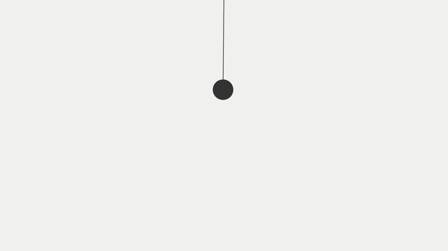 Minimalist pendulum swinging animation