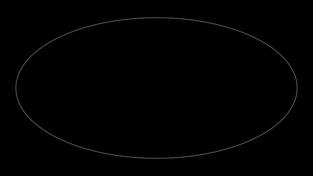 Minimalist white oval frame on animation