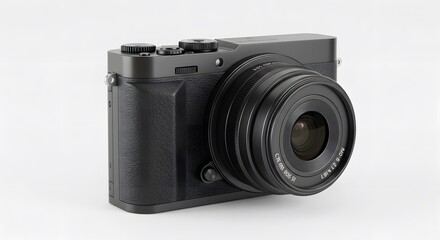 Fototapeta premium Black digital camera with lens.