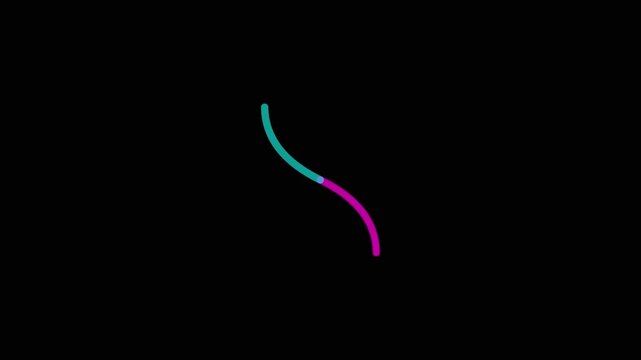 Neon s-curve loading animation line