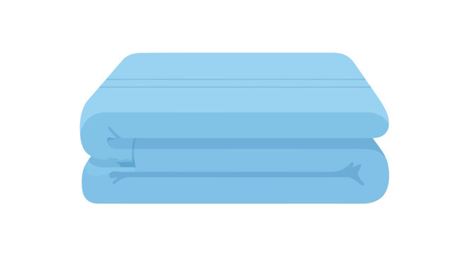 Stack of blue foam mattresses.