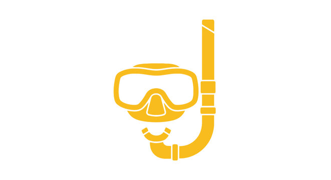 Yellow Snorkeling Mask and Tube.