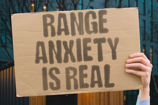 "Range Anxiety Is Real" EV drivers genuinely fear running out of charge mid-trip. RANGE. ANXIETY. EV. CHARGE. DRIVER.