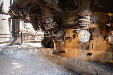 Rusted blast furnace tuyeres at Völklingen Ironworks