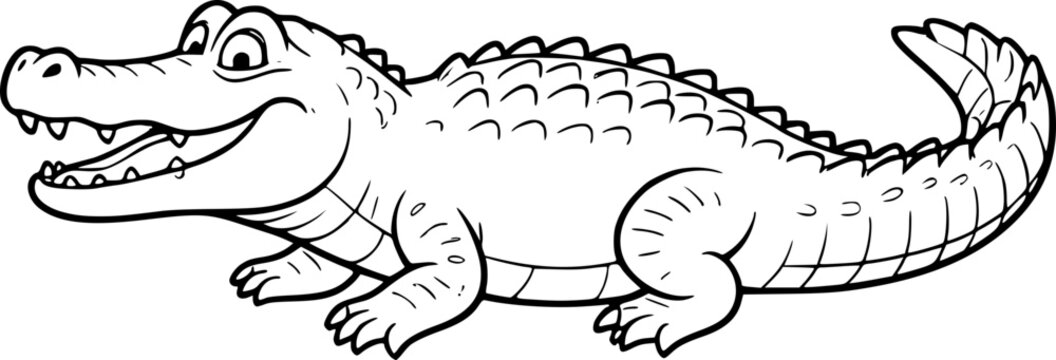 vector illustration of a crocodile