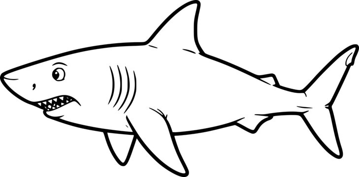 vector illustration of shark