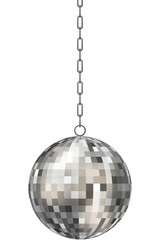 Obraz premium Shiny mirror disco ball vector illustration for party and nightlife decoration