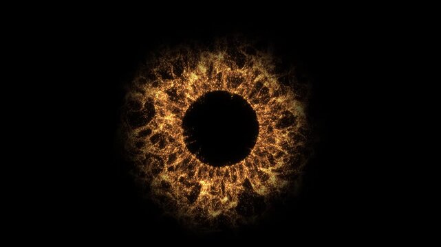 Golden Energy Explosion Shockwave Transition with Abstract Yellow Fire Particles and Grunge Texture for Cinematic VFX Reveal Overlay and Motion Graphics Background