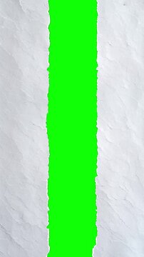 Fast torn paper matte transition with high contrast black and white mask. animation turning paper pages on green screen for video transitions. animated fold paper transition
