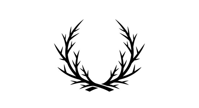 Black silhouette of twigs crossed.