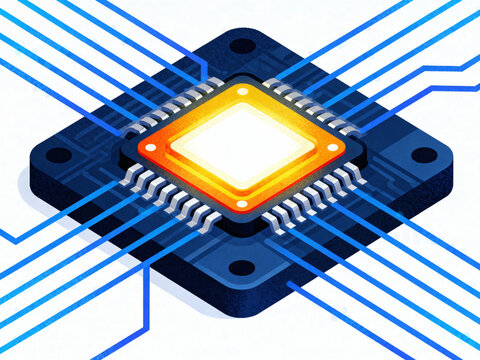 Integrated circuit chip with connecting lines