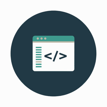 Code editor window with symbols.