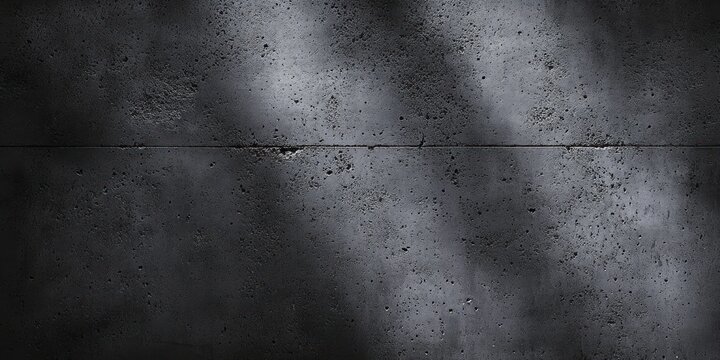 moody rough concrete wall with horizontal seam, pitted texture and soft diagonal light and shadow