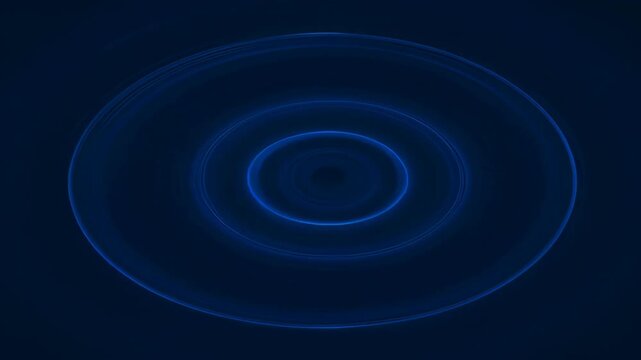 Circular concentric blue abstract pattern for business elegance cycle motion with glowing ring on dark gradient background for SEO search use