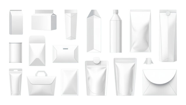 Collection of modern minimalist bathroom and kitchen cabinet designs with handles Vector