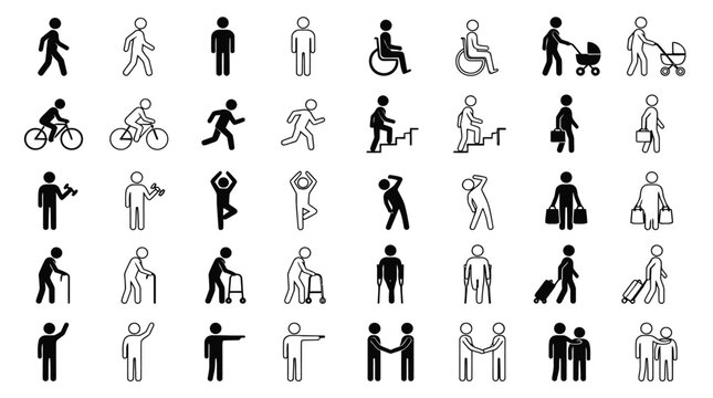 Human Activity and Accessibility Symbols for Public Information Signage