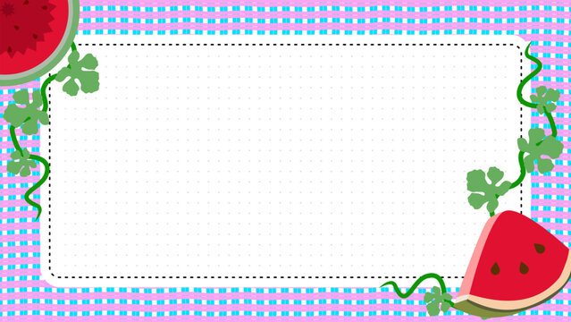 Watermelon copy space banner fresh summer fruit