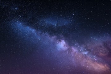 Obraz premium Vast Milky Way Galaxy Swirls with Nebulae and Stars in Deep Space.