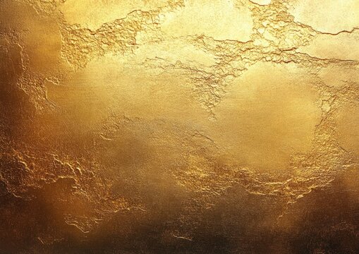 golden metallic textured surface with cracked rough patches and warm opulent shimmer, luxurious aged feel