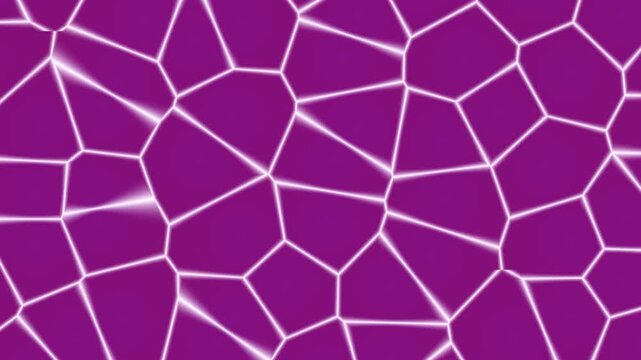 Abstract Purple Geometric Voronoi Pattern Animation Loop