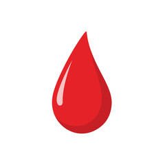 Fototapeta premium Blood Drop Illustration Isolated on White Background