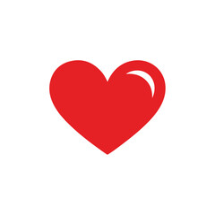 Fototapeta premium Heart Shaped Red Illustration with Glossy Effect